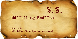 Wölfling Beáta névjegykártya